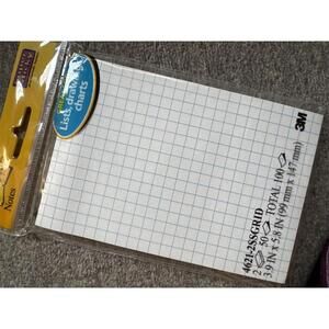 Post-it Super Sticky Grid Notes 3.9"x5.8" 100 Sheets 4621-2SSGRID New Sealed